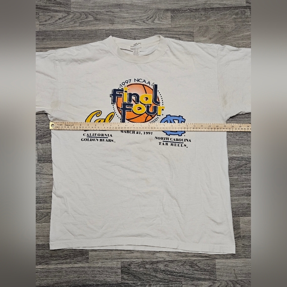 Vintage 1997 NCAA Basketball Final Four CAL Vs. North Carolina T-Shirt XL 90s - Picture 7 of 13